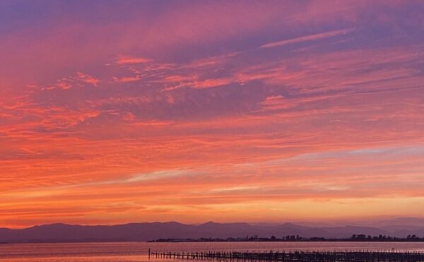 アルコからの景色（夕焼け）。