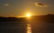 夕陽　浜名湖に沈む夕陽の風景写真です。（みかんの郷）